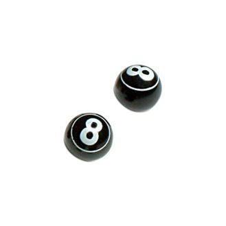 Caps Valve OXC 8Ball Black (Pair)